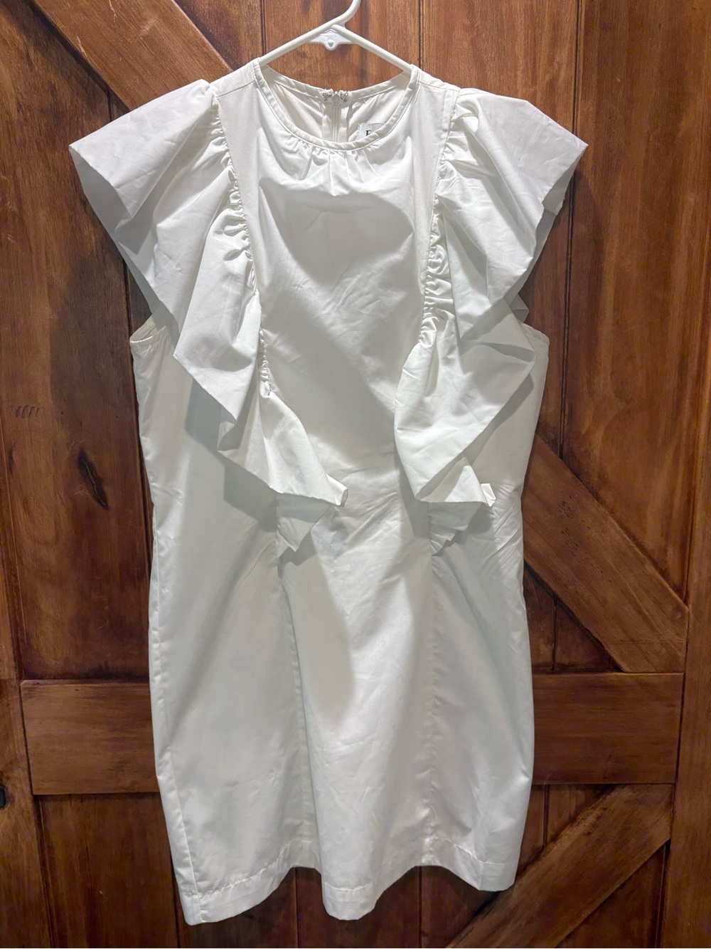 En Saison White Ruffle Sleeve Dress XS